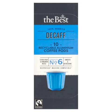 Morrisons The Best Fairtrade Decaf Pods 10 X 52G