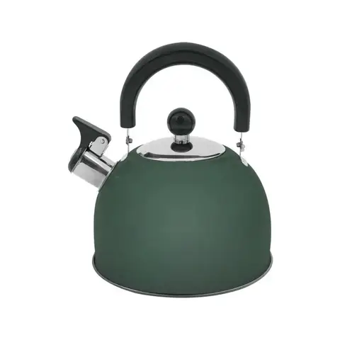 Milestone Camping Whistling Kettle Stainless Steel Dark Green 2L