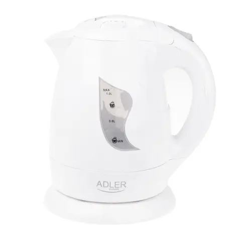 Adler AD 08 Wasserkocher 1.0 Liter 1 Stück 850W Abschaltautomatik Weiß