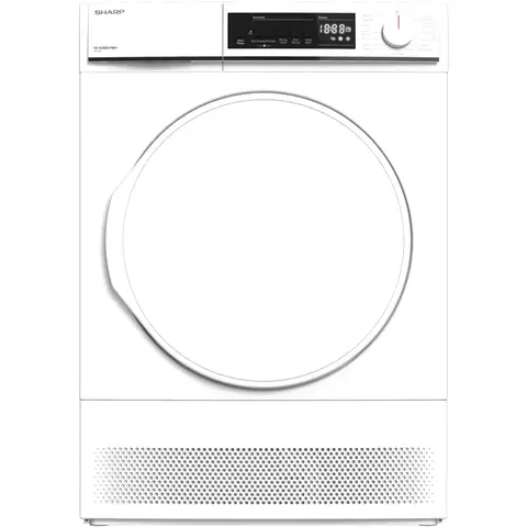 Sharp KD-NCB8S7PW91-EN 8kg Condenser Tumble Dryer - White - B Rated