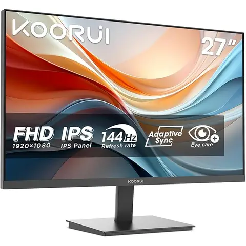 KOORUI E2711K Monitor 27 Zoll IPS FHD 144Hz  VGA HDMI 1.4