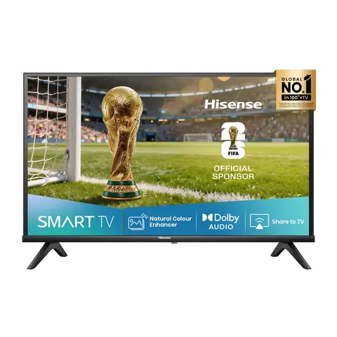 Hisense 40E4QT TV, 40 Zoll, DLED, Smart TV, Spielmodus, AI Sportmodus, Dolby Audio, Dolby MS12, DTS Virtual X, HDR10, HLG, Full HD, Hoher Kontrast, Rauschunterdrückung [2025] [Energieklasse F]