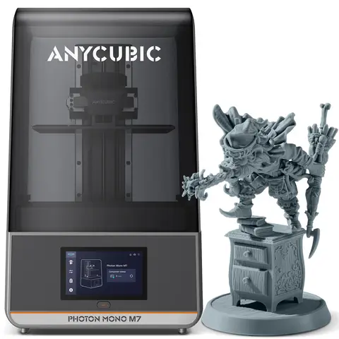 ANYCUBIC Photon Mono M7 14K Resin 3D Printer 10.1-Inch Mono LCD with COB Light Source 3.0 Up to 150 mm/h High-Speed Printing Intelligent Error Detection Leveling-Free 223 × 126 × 230 mm Build Volume