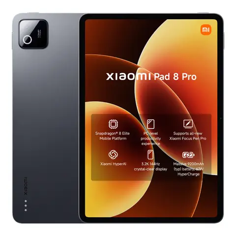 Xiaomi Pad 8 Pro, Grau, 12 GB RAM, 512 GB ROM, Tablet mit Snapdragon 8 Elite Prozessor, lange Akkulaufzeit 9200 mAh (typ), 3,2K 144 Hz Display, HyperAI