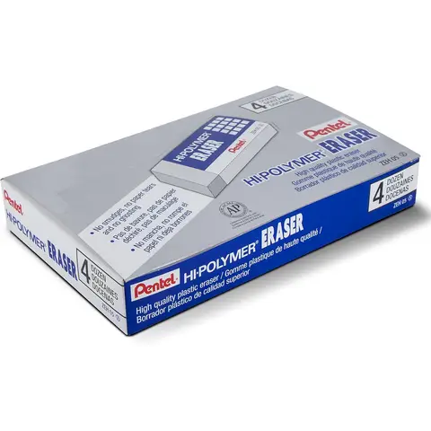 Pentel Hi-Polymer Eraser Small Pack of 48
