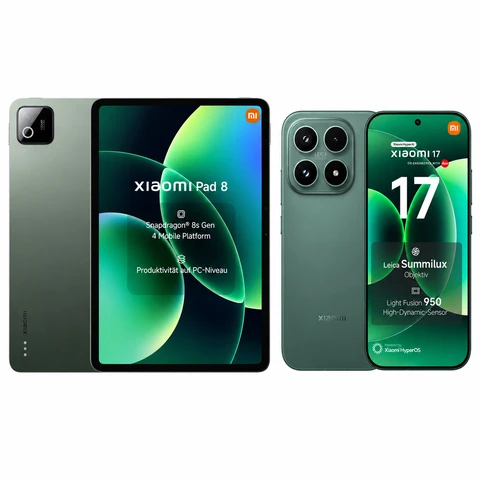 Xiaomi Pad 8 8GB+256GB Tablet + Xiaomi 17 12GB+512GB Smartphone, Green