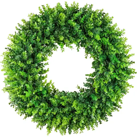 DDHS 24inch Large Boxwood Wreath-1pcs