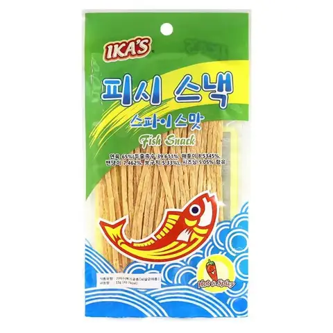 IKA's Hot & Spicy Fish Snack, 6 Packs (13g Each)