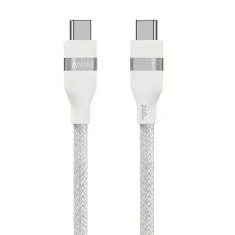 Anker USB-C to USB-C Braided Cable 0.9M, Super Fast 240W, White