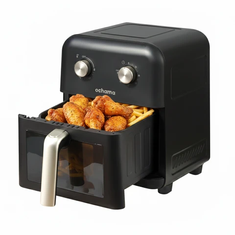 ochama 6L Air Fryer, Culinary Masterpiece, 6L Large Capacity, No Need to Flip, Steam-Fried Juiciness, Metal Interior, Home Fryer Oven Combo