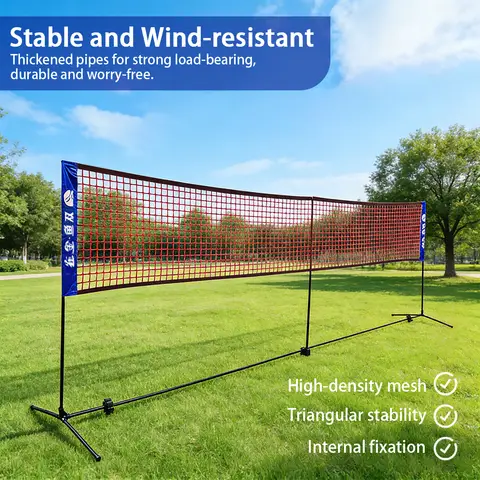 Double Fish Portable Badminton Net Set with Racket Bag-BX610