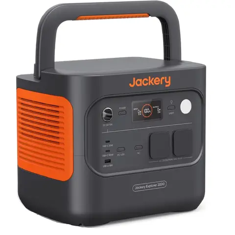 [Endpreis 785 €] Jackery E2000 v2 tragbare Powerstation, LiFePO4 Akku, 2042Wh Solargenerator mit 2200W Ausgang (Max 4400W), Schnellladung von 0-80% in 52 Min für Notfall, Camping, Wohnmobil