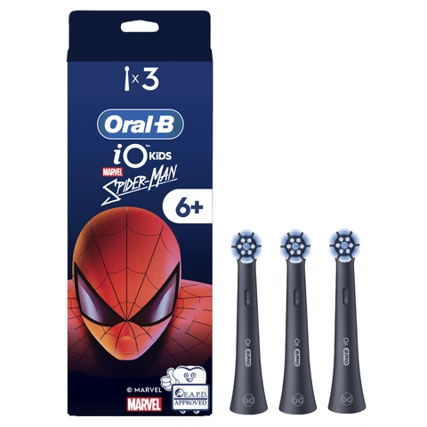 Oral-B iO Kids 6 Ans Et Plus Spiderman Brossettes Brosse À Dents Électrique x3