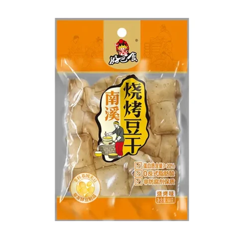 Hao Ba Shi  Nanxi Tofu Snack, BBQ Flavor, 68g