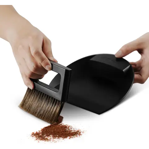 MHW-3BOMBER Brosse à café petite, ensemble de balai à main et de pelle, ensemble de petite brosse et pelle magnétiques, poils doux, brosse pour le comptoir de café à domicile, cuisine, bureau, B5188B