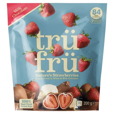 TruFru Strawberries White & Milk Chocolate 200g