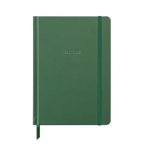 Jubiluu Divers A5-Notizbuch mit strukturierter Hardcover-Cover und Linien - 96 Blatt (100 g Offetpapier), Lesezeichen & Gummiband - klassisches cremefarbenes geliniertes Journal für Schreiben, Schule, Büro und Geschenke - Evergreen-Notizen