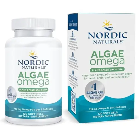 Nordic Naturals Algae Omega-3 Heart & Brain Support Vegan 715mg Softgels - 120 Softgels