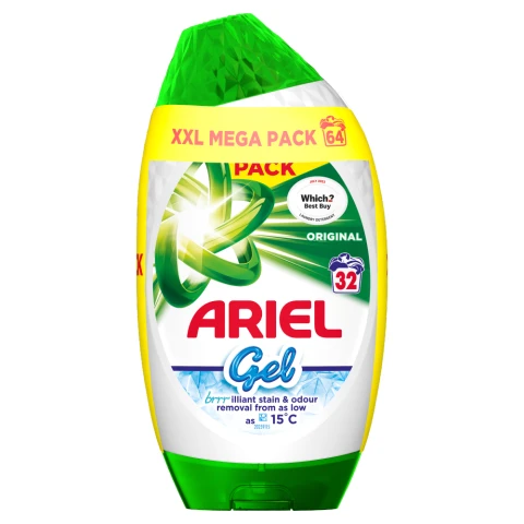 Ariel Washing Liquid Gel, 64 Washes, Original