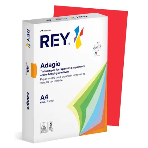 Rey Adagio A4 Paper Deep Red 80GSM 500 Sheets