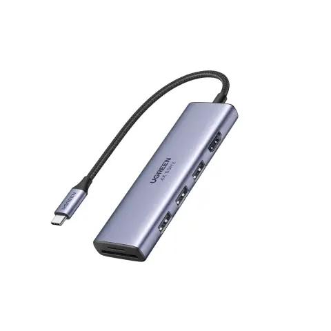 REVODOK USB-C 6-IN-1 CONVERTER1xHDMI+3*USB-A 3.0+SD/TF 4K30Hz