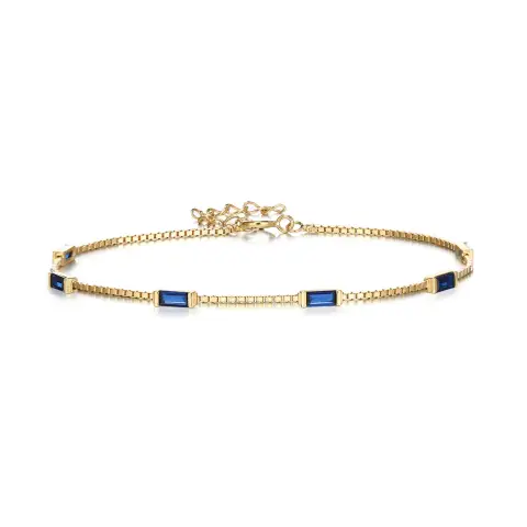 Ever Faith 925 Sterling Silver Dainty Emerald Cut Created Opal Charm Link Bracelet, Birthstone Bracelets Jewellery Gifts for for Women Girls Christmas Birthday Mothers Valentines Day
