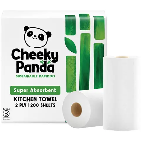 The Cheeky Panda Plastic Free Bamboo Kitchen Towel 2 Rolls