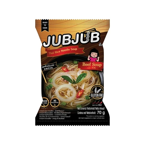 Jub Jub instant rijstnoedels rundvlees 70 g