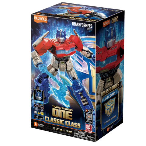 Blokees Transformers Classic Class 11 Buildable Optimus Prime (ONE Movie Version) Figure with light up eyes and chest