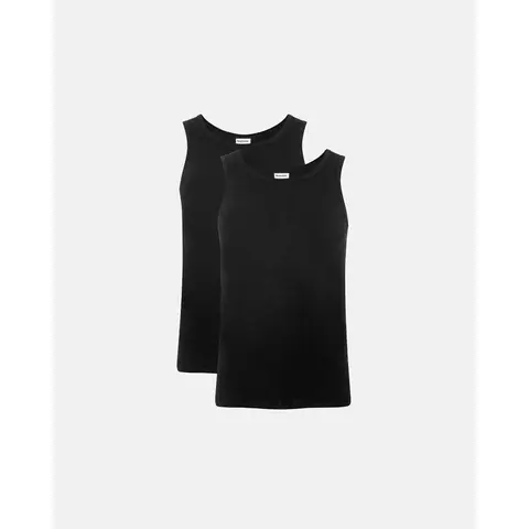 Resteröds ORIGINAL Ripp-Tanktop 2er-Pack GOTS Schwarz 2XL