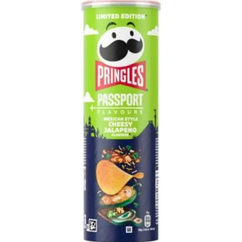 Pringles Passport Flavours Mexican Style Smaak van Kaasachtige Jalapeno Limited Edition 165 g