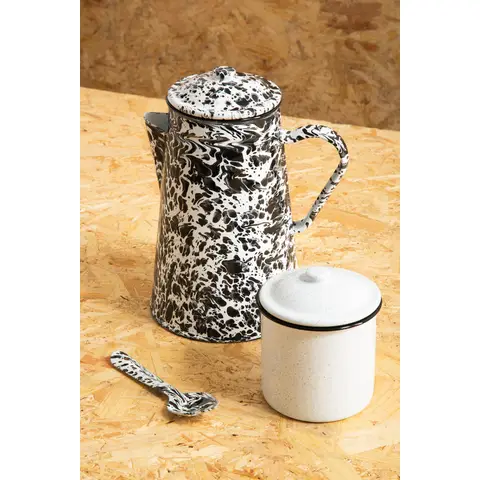 Maison by Premier Elegant Design Black And White Patterned Teapot, Durable Design Tea Pot For Dining Table, Practical Tea Pot