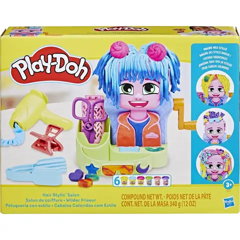 Play-Doh haarstylingsalon speelset - 340 g, meerkleurig