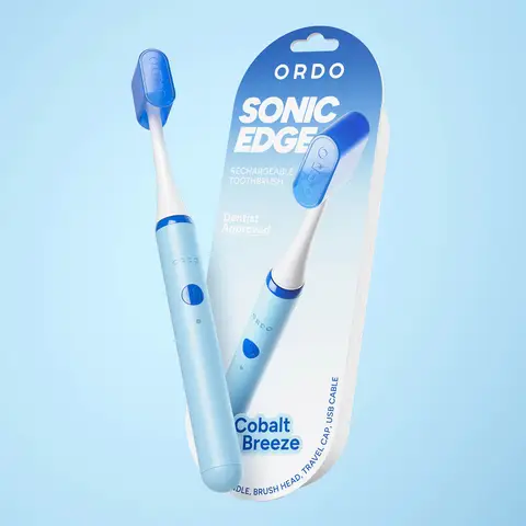 ORDO Sonic Edge Adults Rechargeable Electric Toothbrush, USB-C, 6+ Weeks Battery, 1 Brush Head, Cobalt Breeze