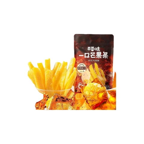Be&Cheery  Bâtonnets de mangue à croquer (saveur cola pétillante) avec édulcorants 80 g