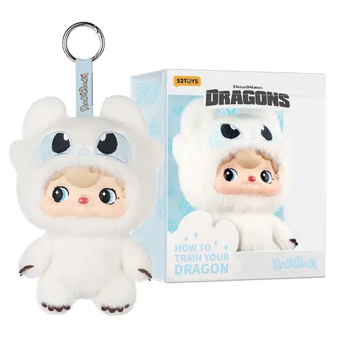 52TOYS POUKAPOUKA How to Train Your Dragon Peluche en Vinyle Pendentif Lumineux Fureur Collaboration Marque Co-branded Objet de Bureau Tendance Sous Licence Cadeau d'Anniversaire Pour Collectionneurs