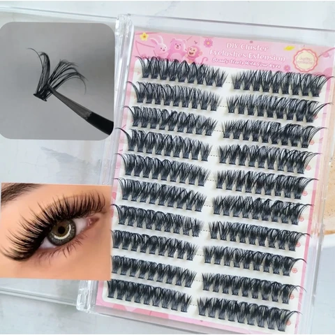 MeoMagic 10rows-120pcs Lash Extension Kit with Tweezers&Glue-WM22