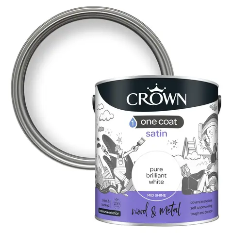 Crown One Coat Satin Brilliant White 2.5L
