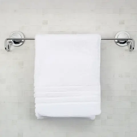 Croydex Stick 'n' Lock Towel Rail - Chrome