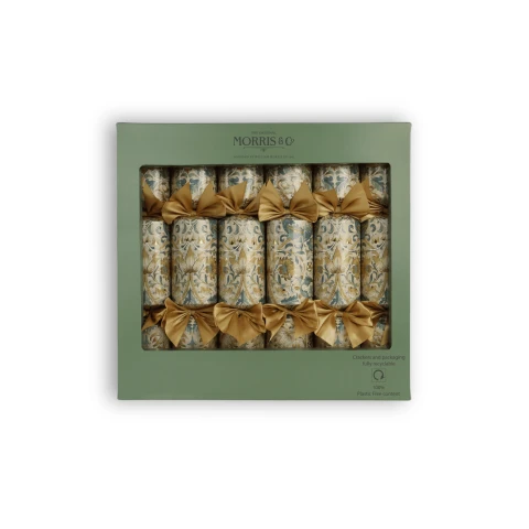 Morris & Co Set of 6 Lodden Gold 13" Premium Christmas crackers