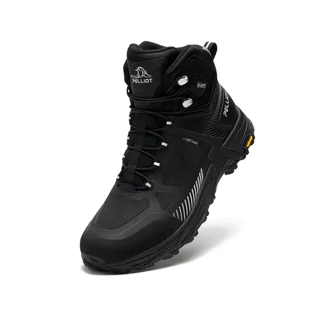 PELLIOT Chaussures de randonnée pour homme Camping Voyage Imperméables Durables – Robustes et respirantes pour le sentier, Noir obsidienne (EU 42)