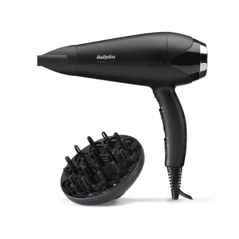 Babyliss Turbo Smooth Hair Dryer 2200W Powerful Blow Dryer – Black, 5572U