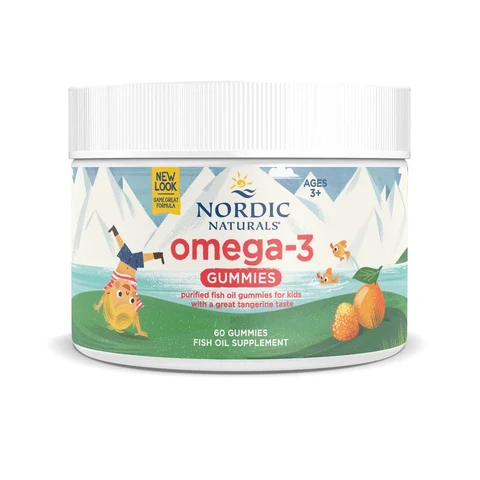Nordic Naturals Nordic Omega-3 Gummies, 82mg Tangerine Treats - 60 Gummies