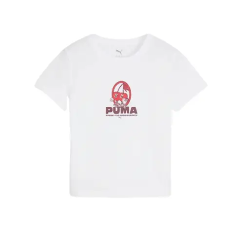 Puma Graphic Cherry The Moment Slim Tee - Puma White