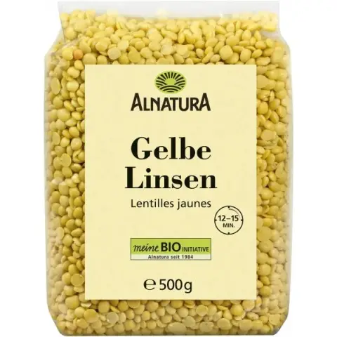 Alnatura Bio Gelbe Linsen 500 g