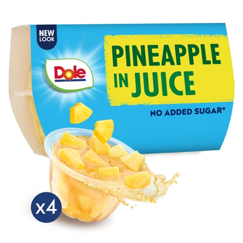 Dole Pineapple Chunks in Juice 4 x 113g