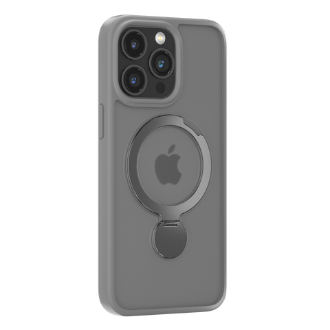 COMMA Joy Shark Magnetic Phone Case With Rotating Bracket - iPhone15 Pro Max - Grey