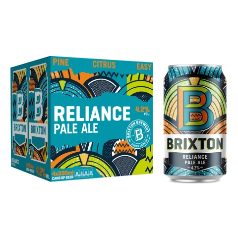 Brixton Brewery Reliance Pale Ale 4 X 330Ml (Abv 4.2%)
