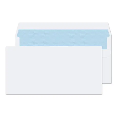 Blake Everyday Self Seal Envelopes White 100GSM 110X220mm, Pack of 50