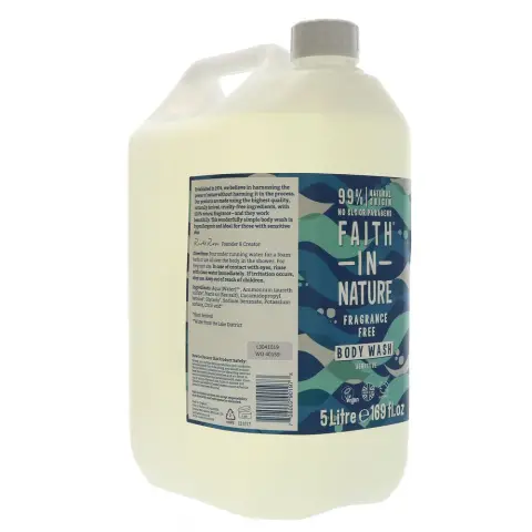 Faith In Nature Body Wash - Fragrance Free 5L